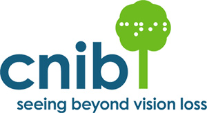 Canadian National Institute for the Blind (CNIB) logo.