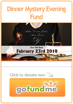 GoFundMe Widget: Dinner Mystery Evening Fund. Click to donate.